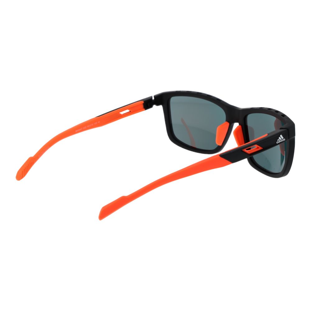 Adidas Rectangle Mirrored Dark-Tint Plastic Sunglasses - Black