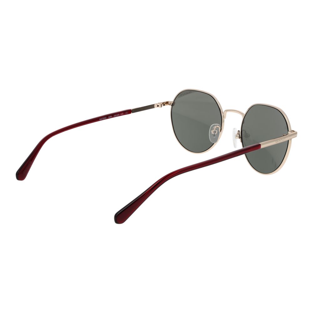 Gant Panto Non-Polarized Dark-Tint Metal Sunglasses - Gold