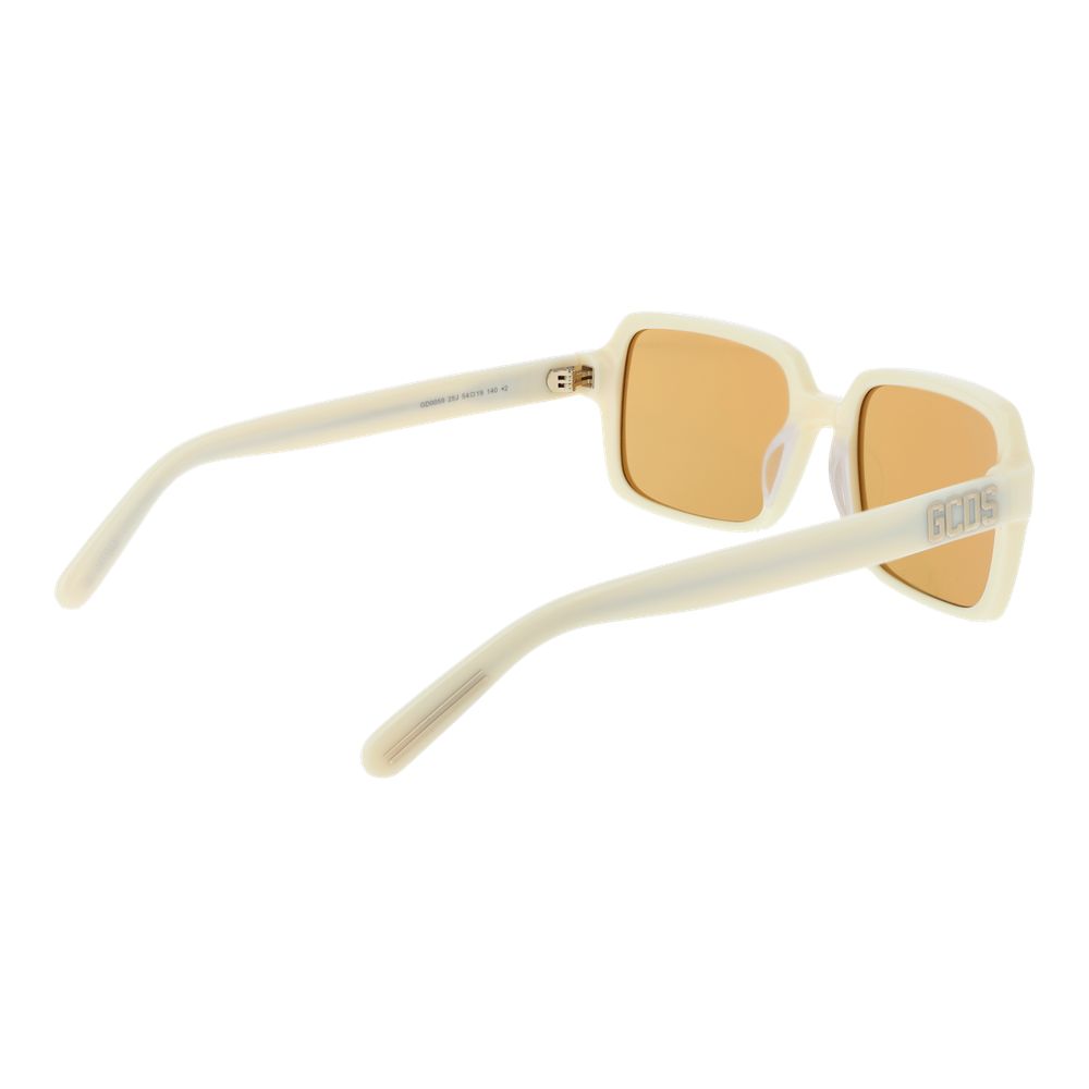GCDS Square Non-Polarized Medium-Tint Plastic Sunglasses - Beige