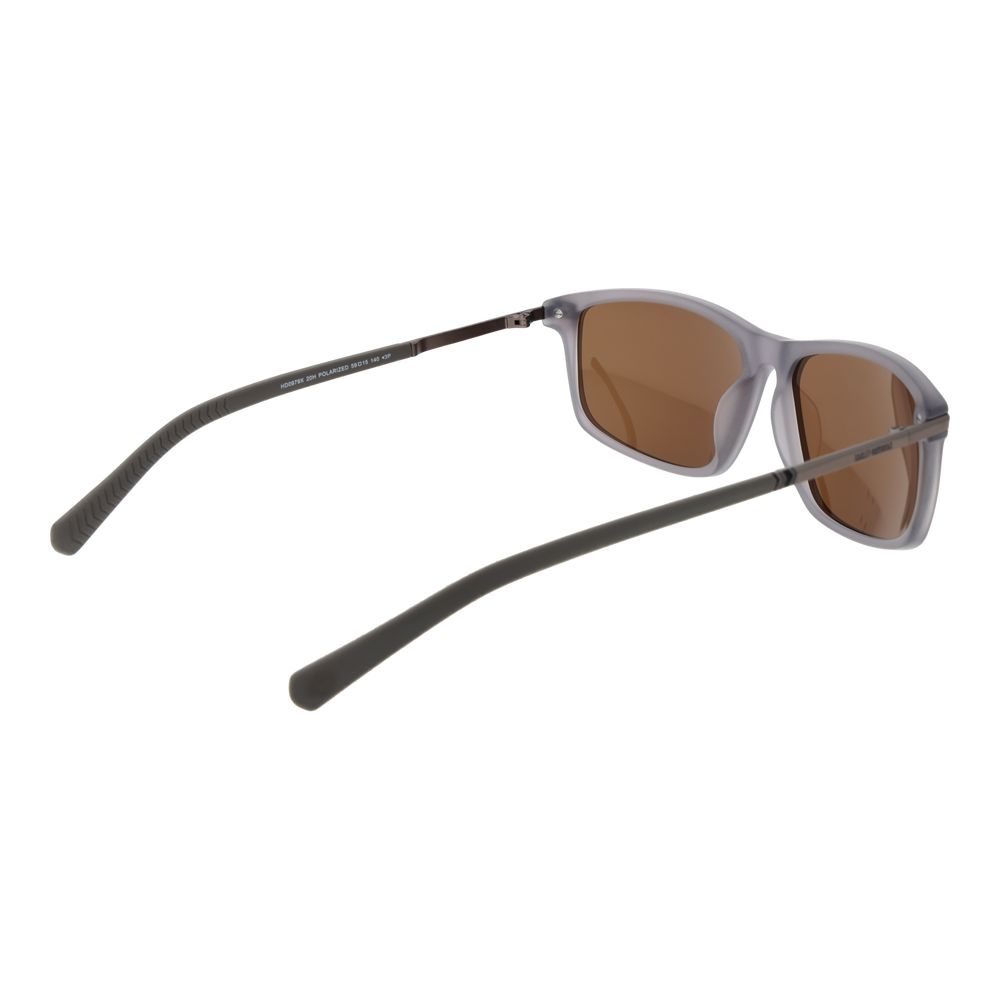 Harley-Davidson Rectangle Polarized Dark-Tint Plastic Sunglasses - Grey