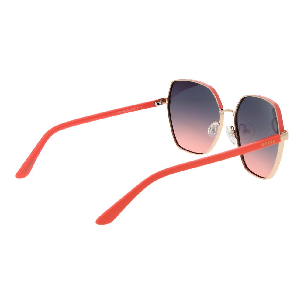 Guess Butterfly Gradient Dark-Tint Metal Sunglasses - Gold
