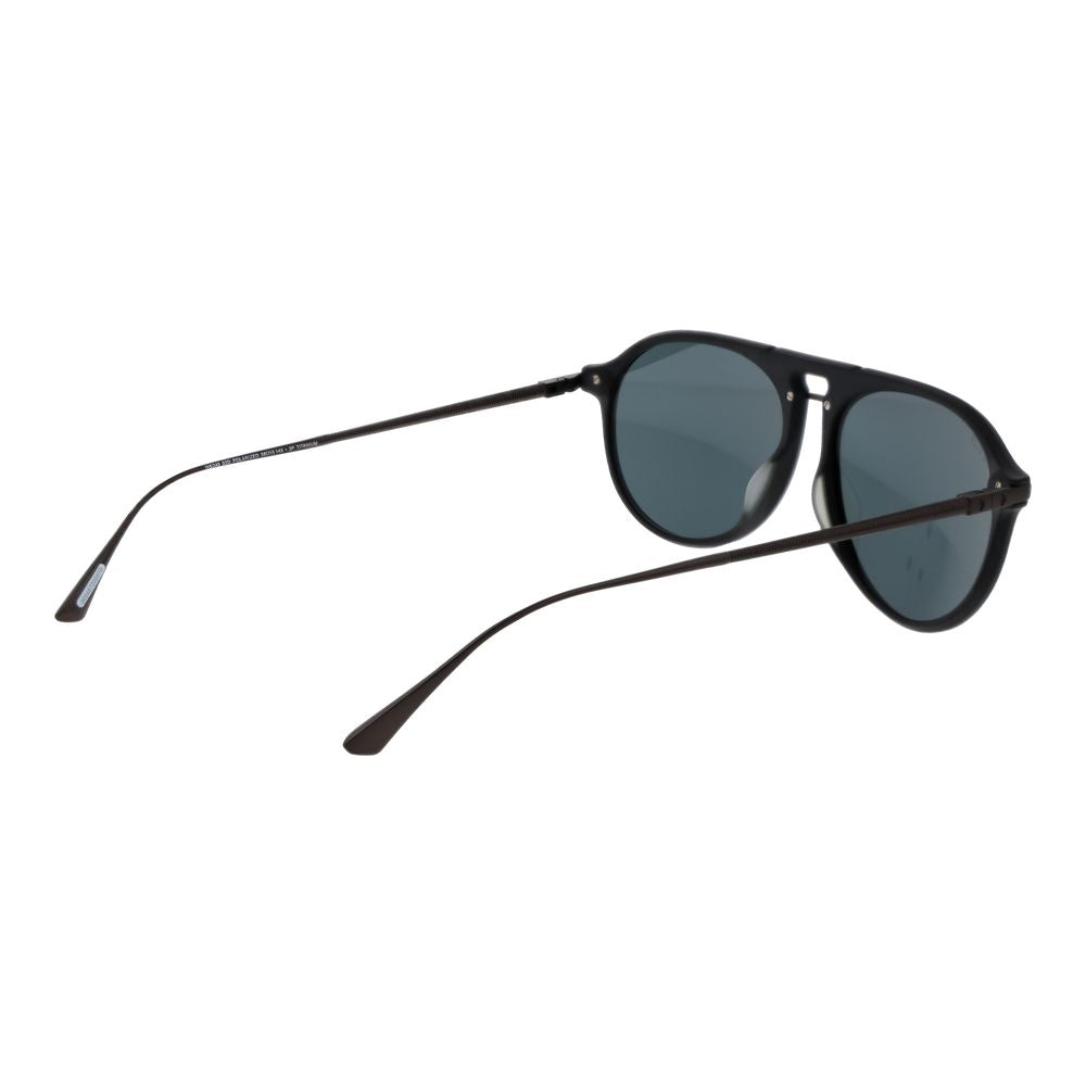 Web Aviator Polarized Dark-Tint Titanium Sunglasses - Black