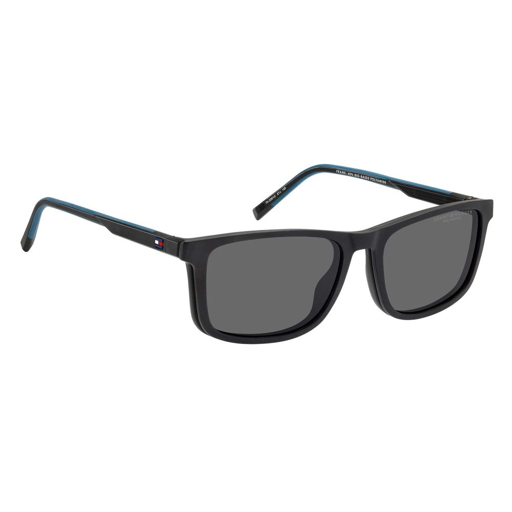 Eyeglasses Frames by Tommy Hilfiger for men in polyamide black features an refined silhouette, showcasing the refined black coloured frame and sophisticated full-frame frame design.