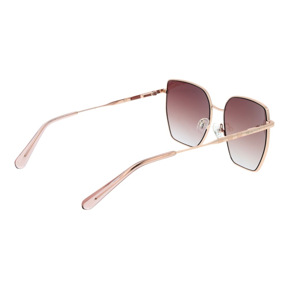 Gant Square Gradient Medium-Tint Metal Sunglasses - Rose Gold