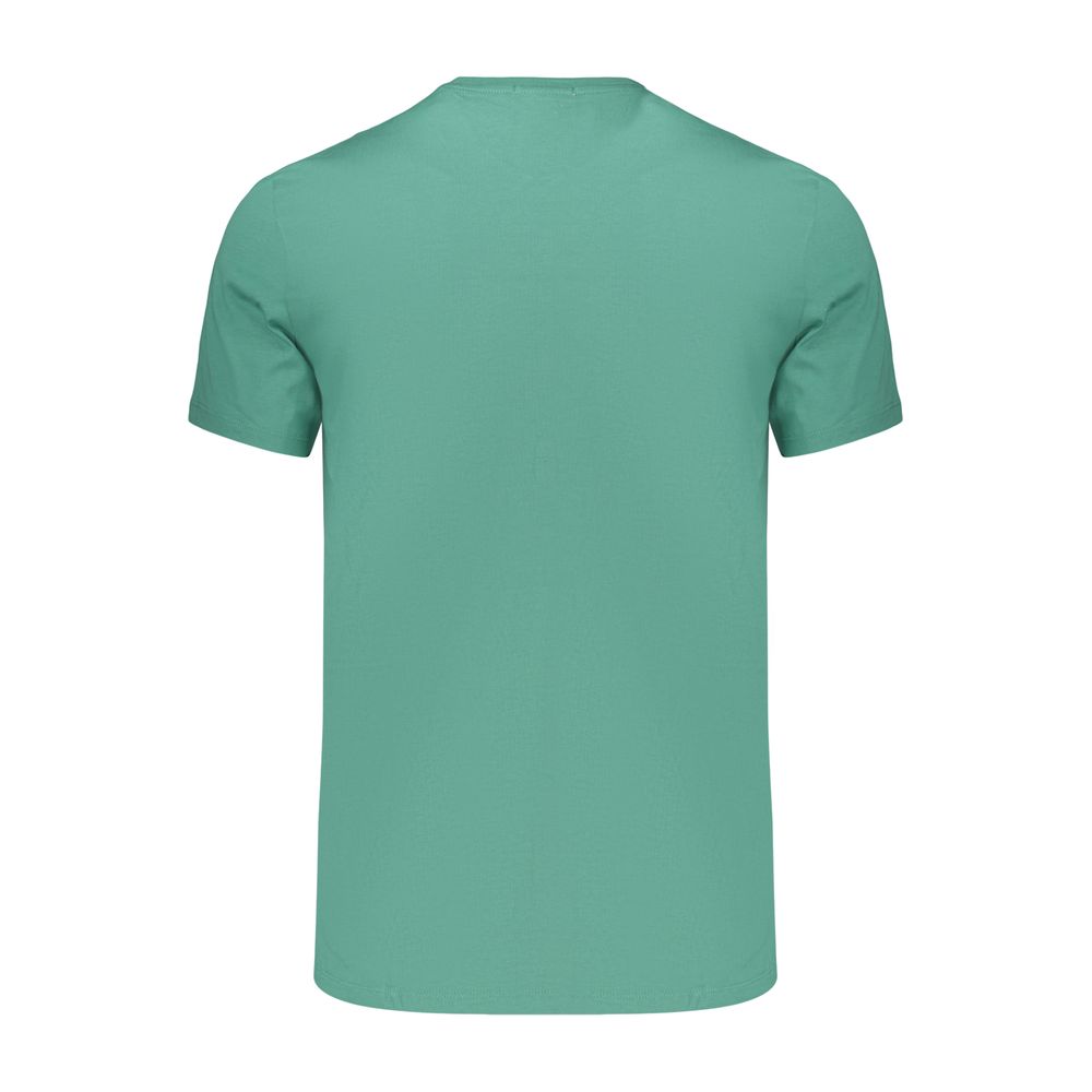 T-Shirt by Calvin Klein for men in cotton green & signature features an edgy silhouette, meticulously detailed with a sophisticated and for a truly edgy finish.