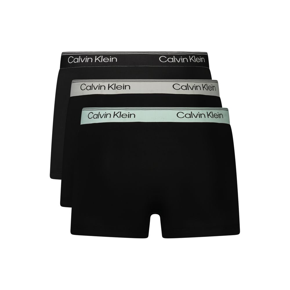Calvin Klein Men's Stretch Polyester Underwear Boxer Shorts - Black Signature