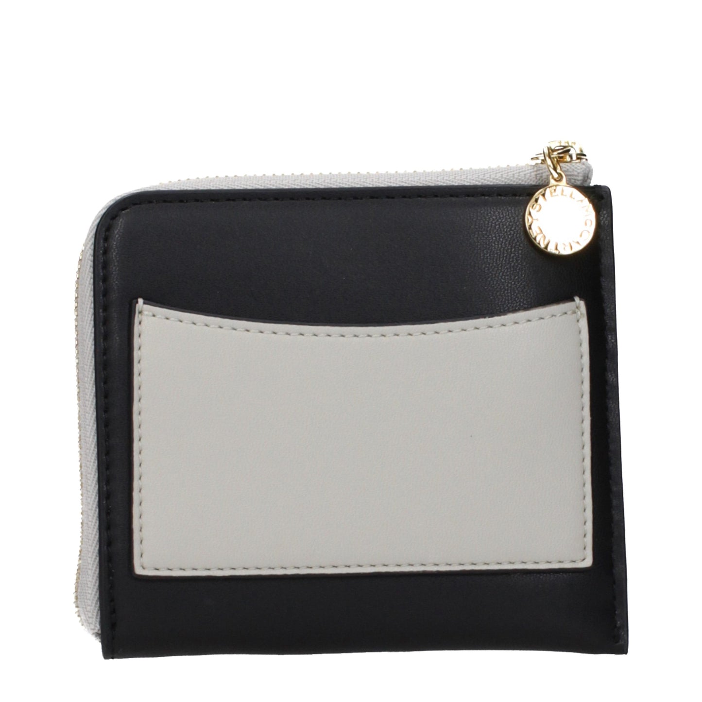Wallet by Stella McCartney for women in leather black features a streamlined silhouette, showcasing the streamlined Leather Wallet design with sophisticated eco-friendly for a premium look.
