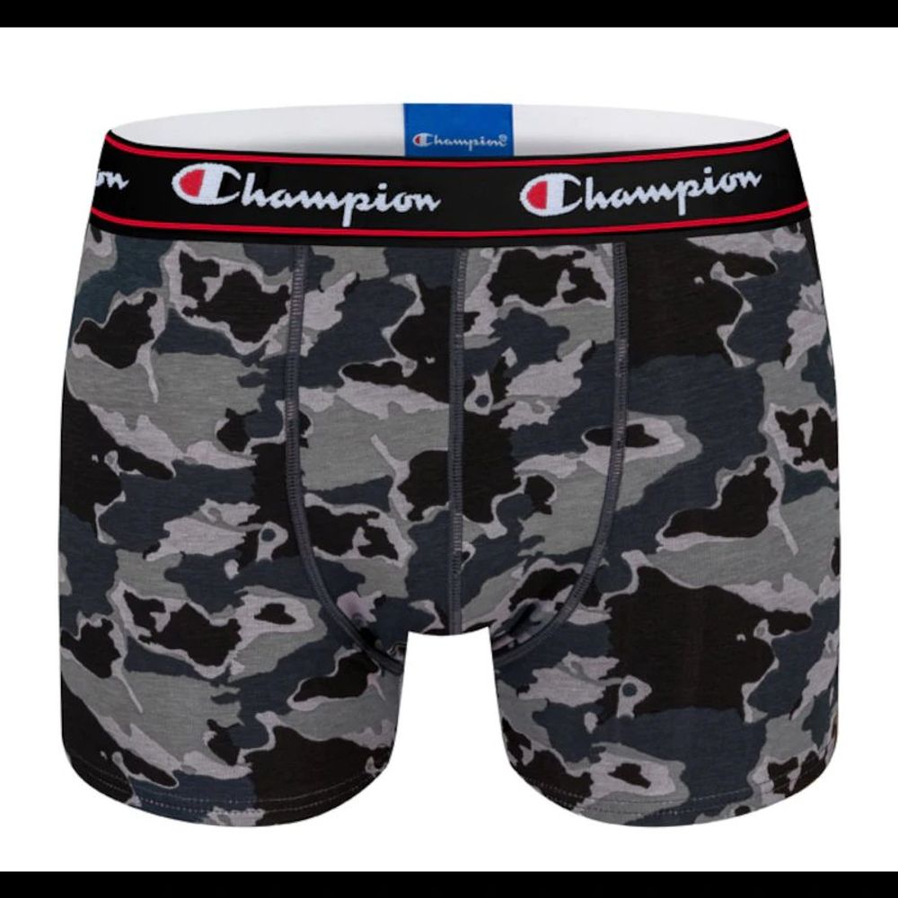 Champion Men's Stretch Cotton Underwear Boxer Shorts - Bicolour Black Gray Camouflage