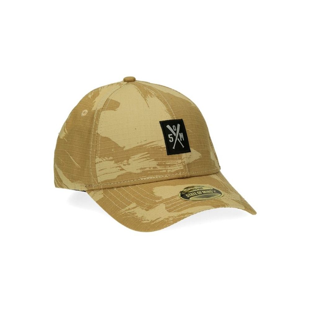 5TATE OF MIND Cotton Baseball Cap - Bicolour Beige Patterned Camouflage