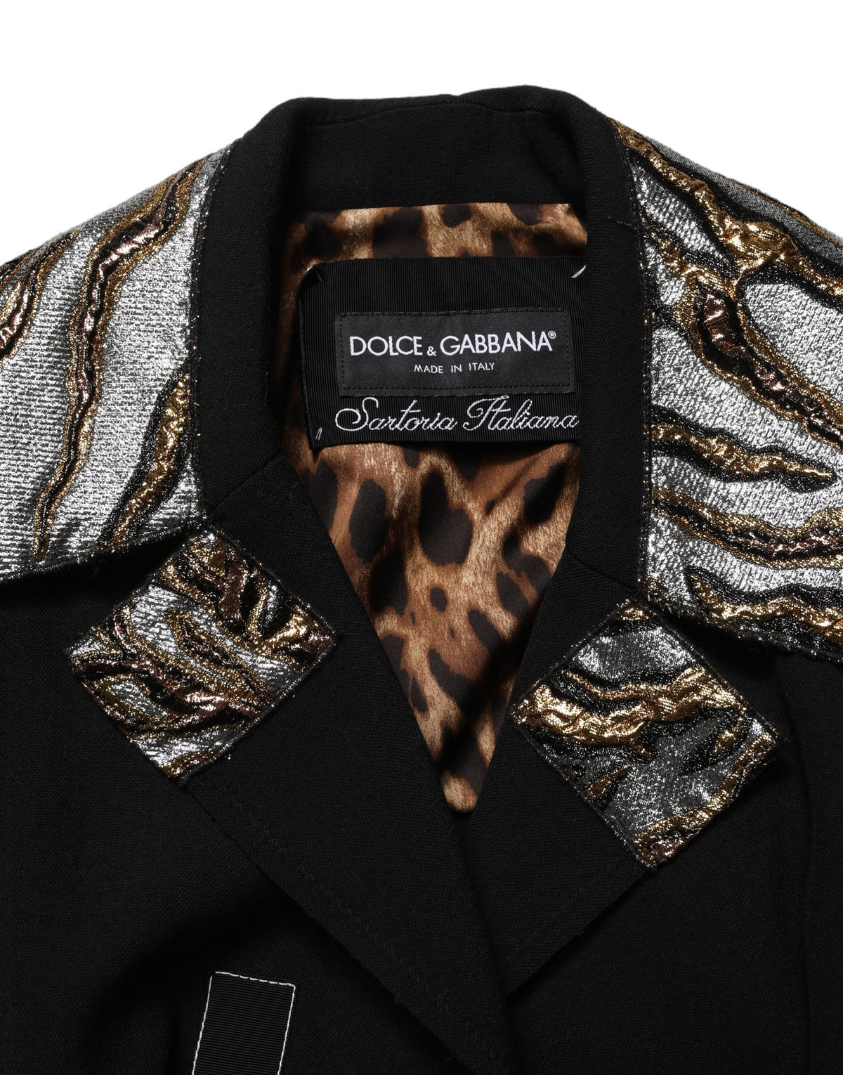 Dolce & Gabbana Women's Single Breasted Polyester Nylon Acrylic Wool & Silk Overcoat - Black