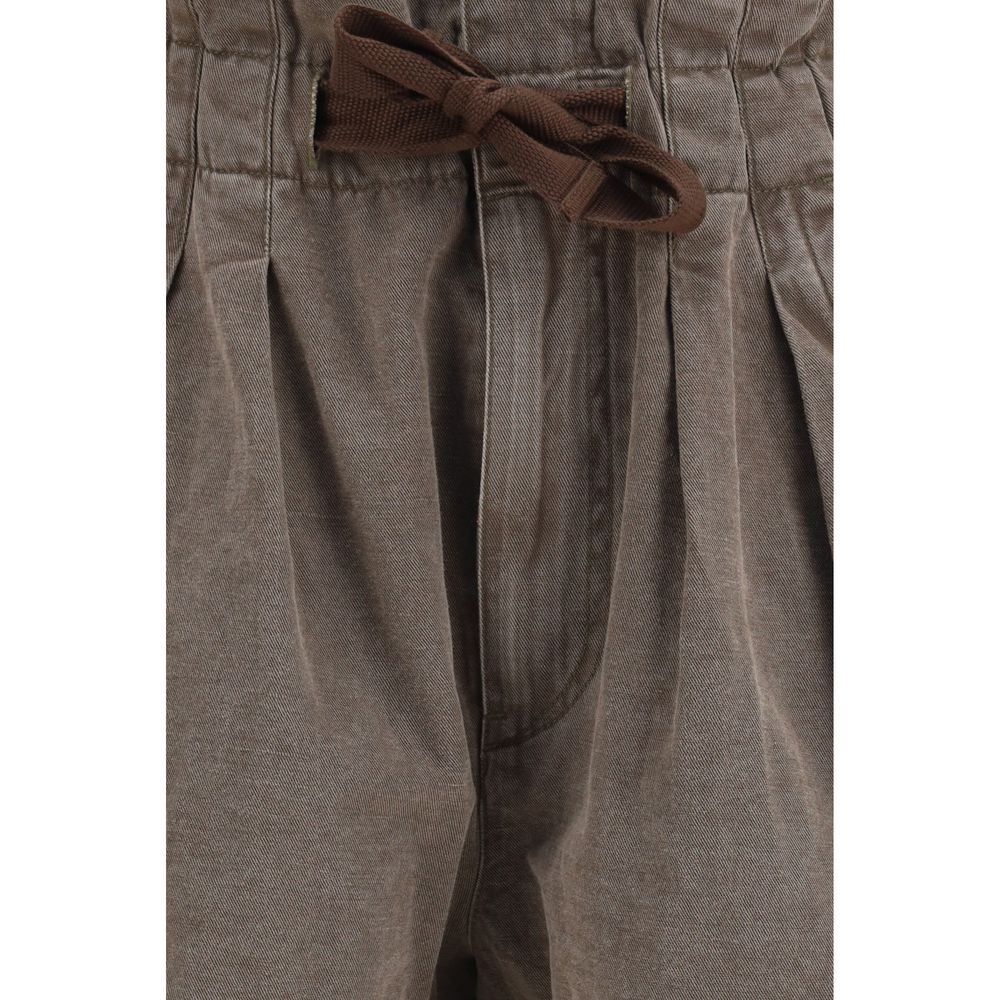 Marant Etoile Brown Cotton Bermuda Shorts