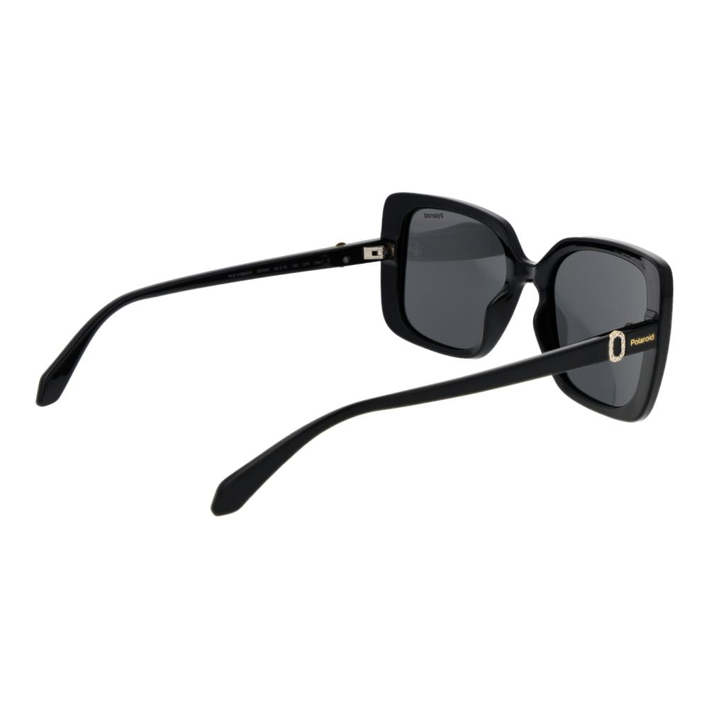 Polaroid Rectangle Polarized Dark-Tint Polycarbonate Sunglasses - Black