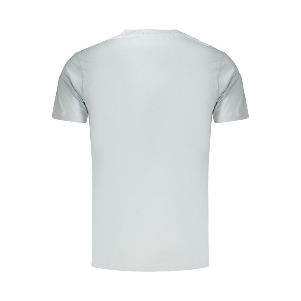 T-Shirt by Rifle for men in cotton light-blue & sky-blue showcases a dramatic silhouette, elegantly detailed with a dramatic and for a truly dramatic finish.