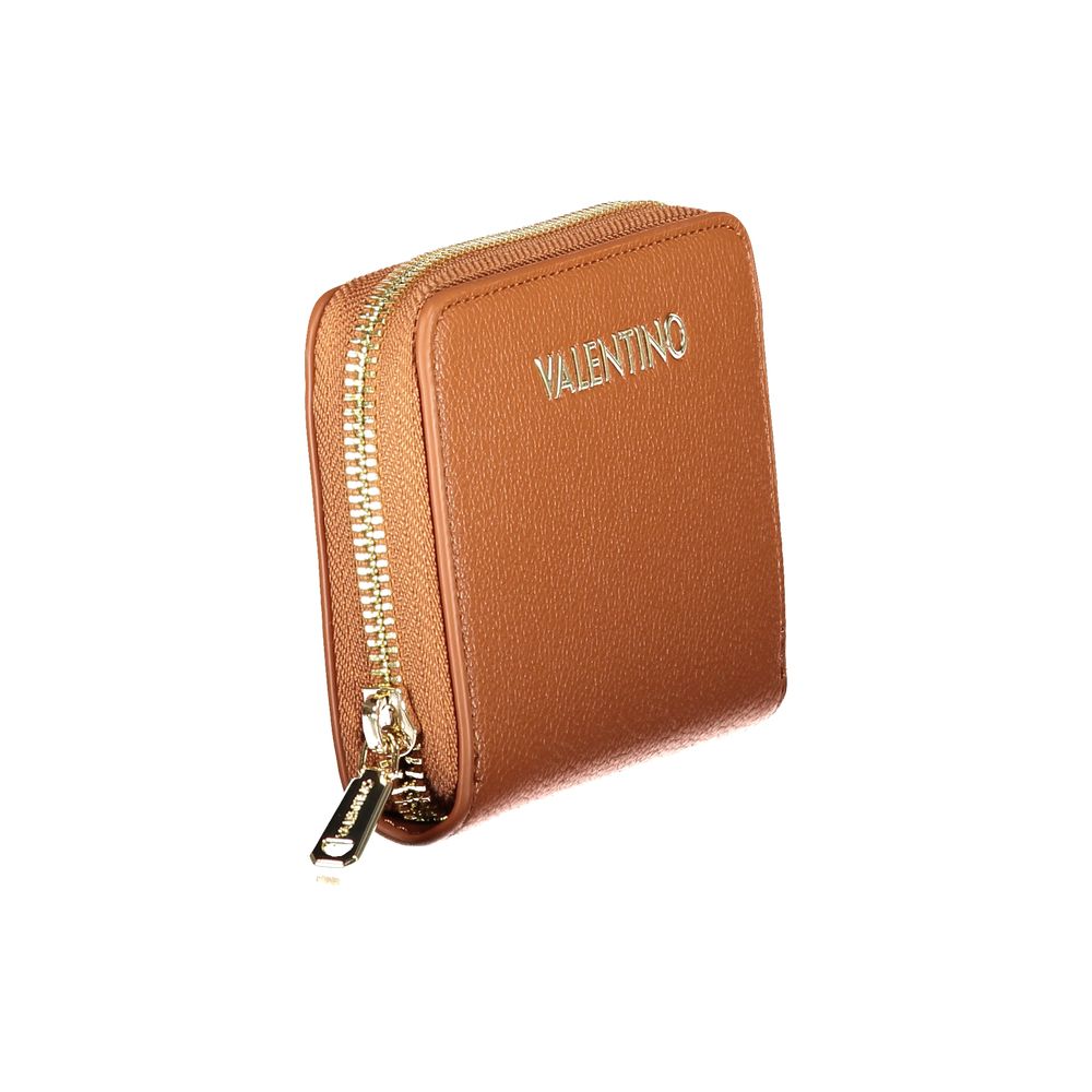 Wallet by Mario Valentino for women in polyurethane brown showcases a discerning silhouette, artfully capturing the essence of Polyurethane Wallet with its functional .