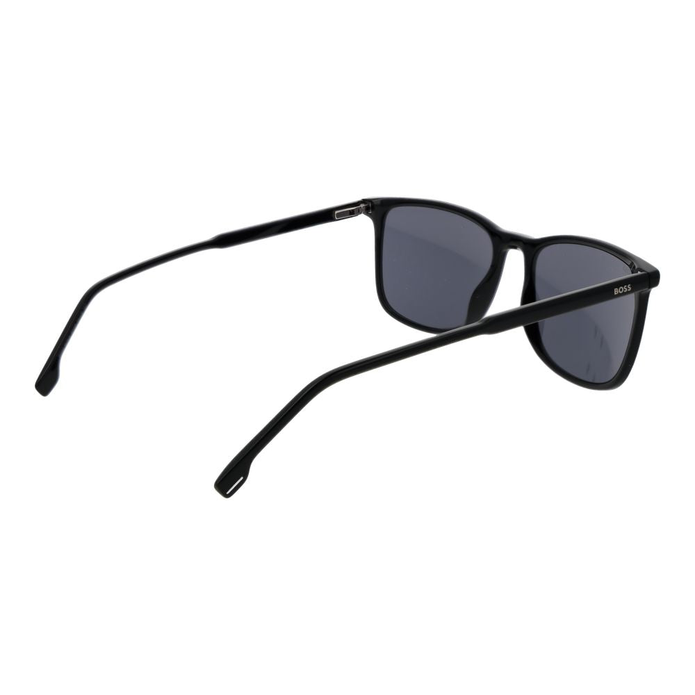 Hugo Boss Rectangle Non Polarized Dark Tint Acetate Sunglasses - Black