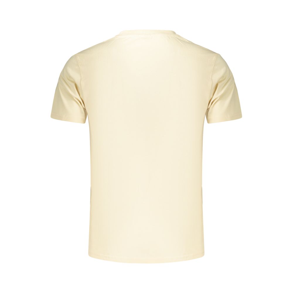 T-Shirt by Rifle for men in cotton beige & print features an edgy silhouette, meticulously detailed with a sophisticated and crew neckline for a truly edgy finish.