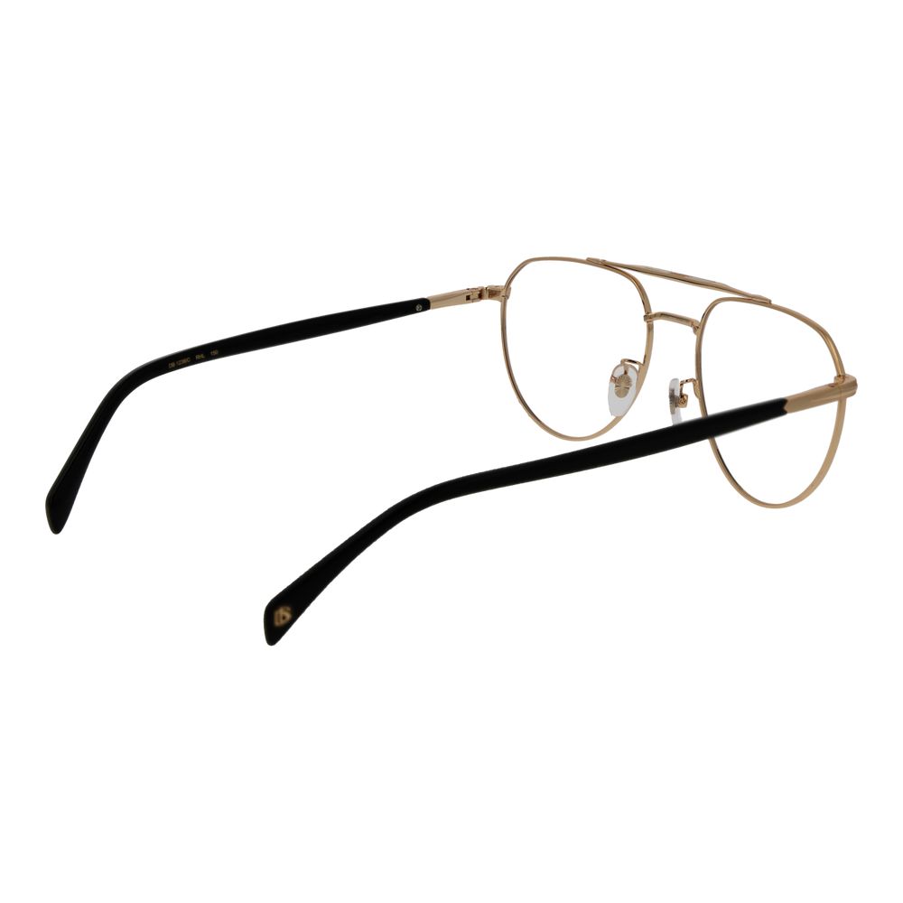 David Beckham Men's Aviator Full-Rim Metal Eyeglasses Frames - Gold