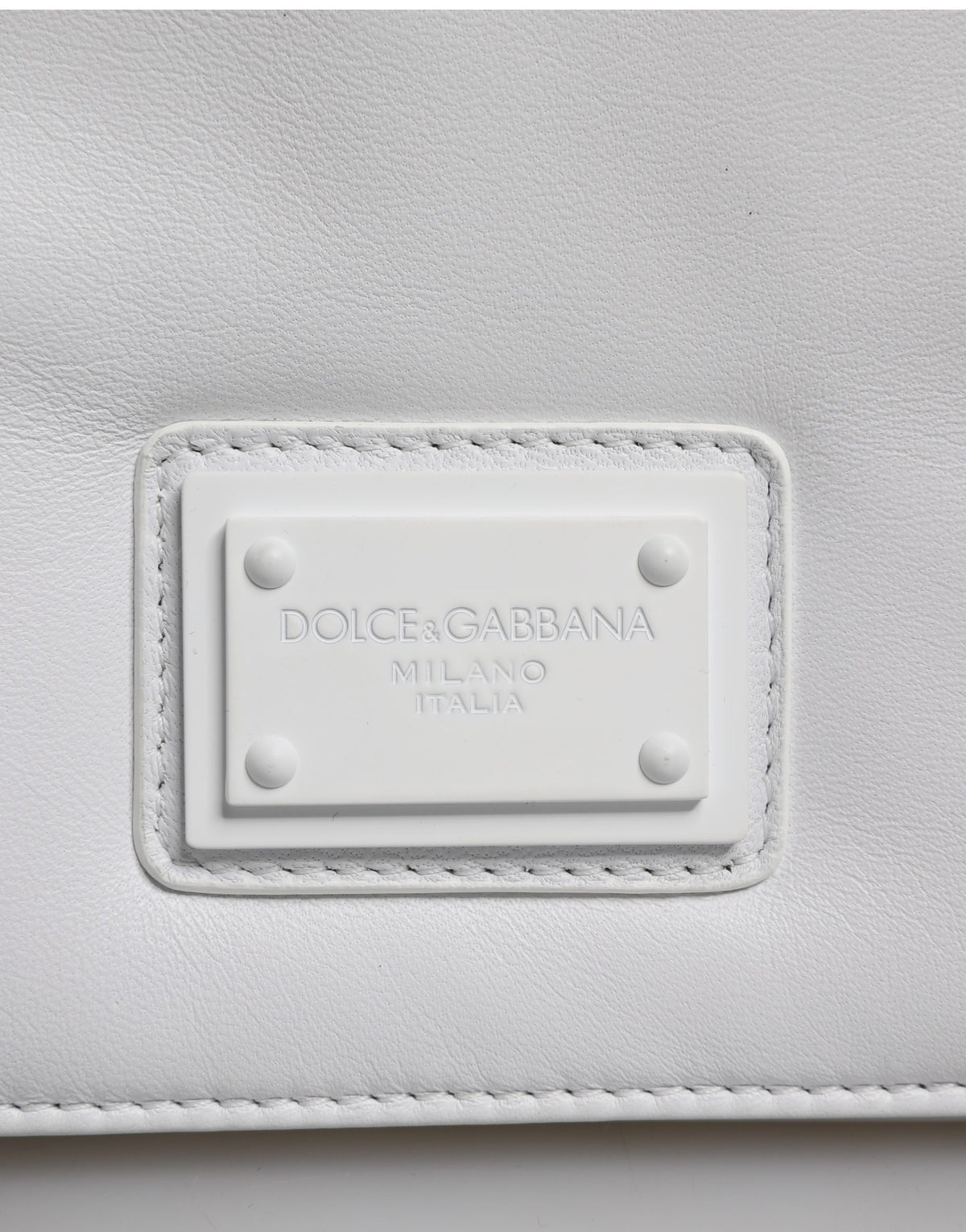 Dolce & Gabbana Aria Acrylic Leather Cotton 2-in-1 Shoulder Crossbody Handbag - White