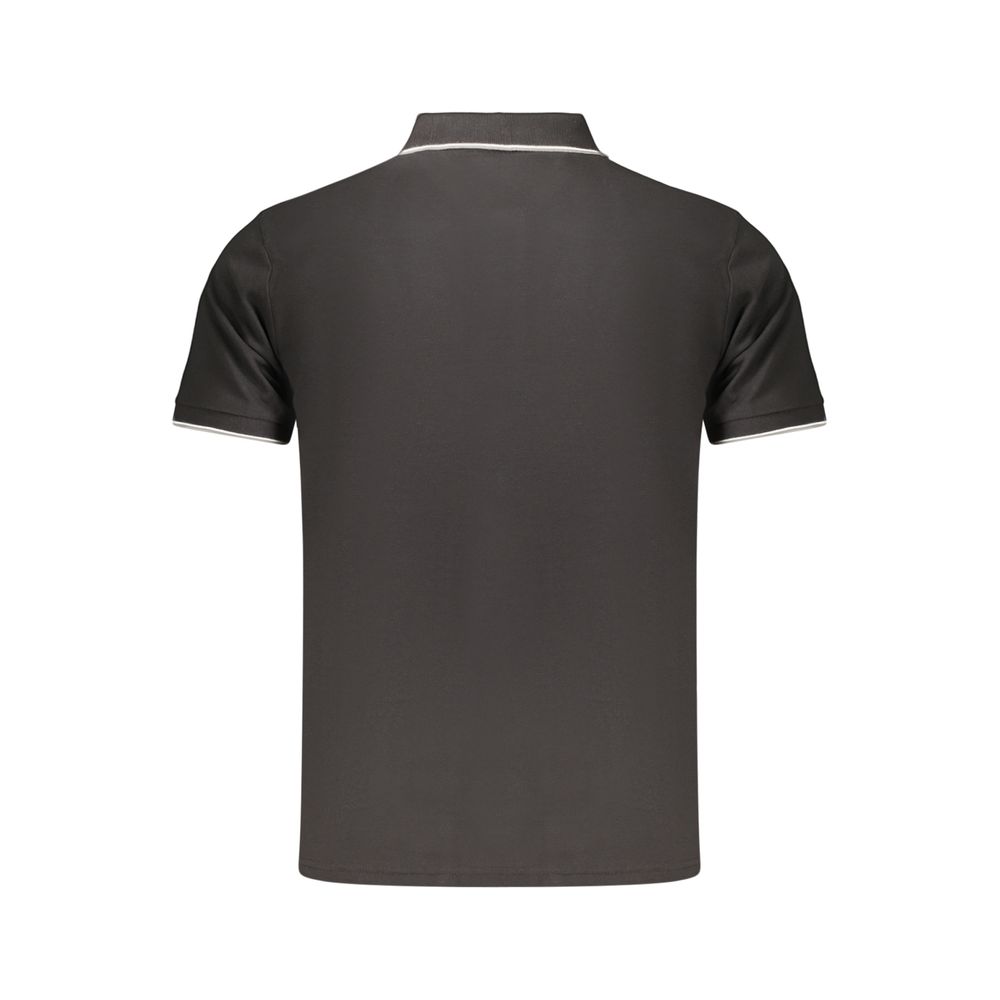 Polo Shirt by Coveri Moving for men in cotton black presents a crisp silhouette, artfully detailed with a crisp and crisp .
