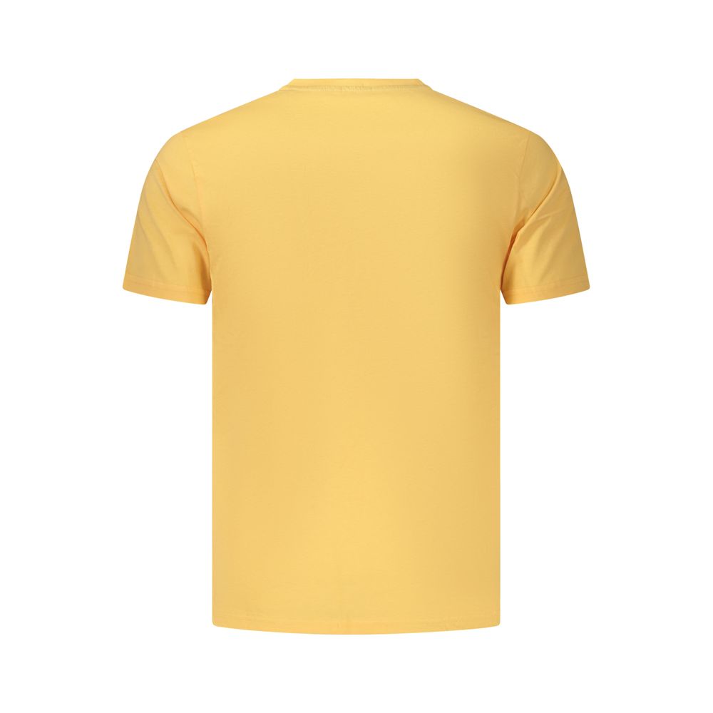 T-Shirt by Coveri Moving for men in cotton orange showcases a fashionable silhouette, elegantly detailed with a fashionable and crew neckline for a sophisticated, high-fashion look.