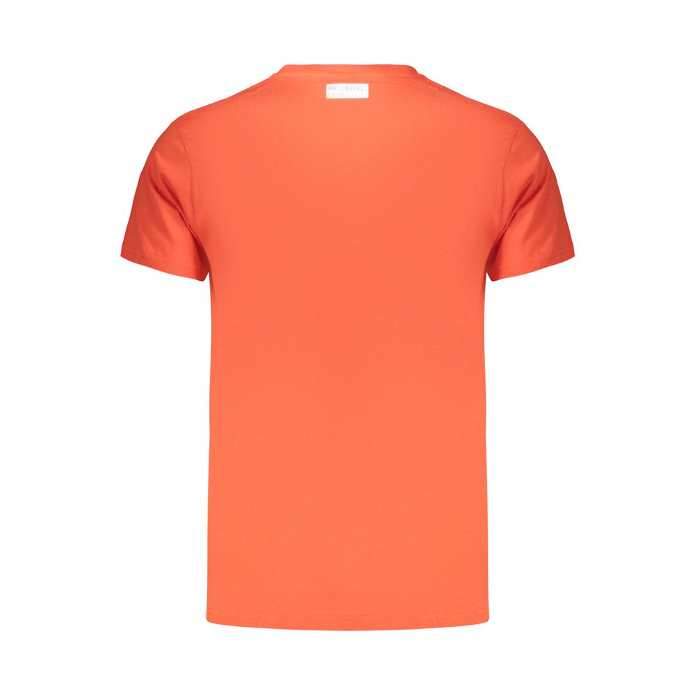 T-Shirt by Bikkembergs for men in cotton orange & print features a plush silhouette, showcasing a sophisticated crew neckline and for a truly plush finish.