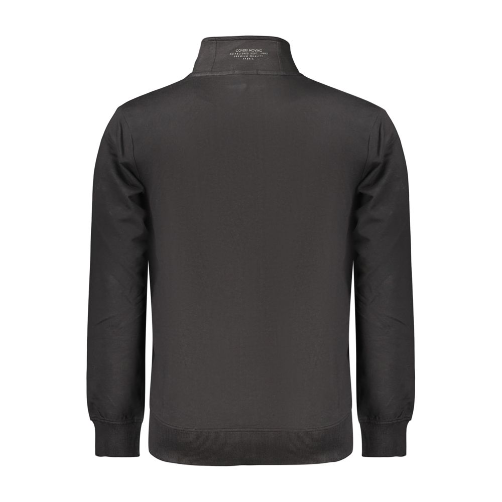 Sweatshirt by Coveri Moving for men in cotton black showcases a slouchy chic silhouette, artfully detailed with a slouchy chic and for a slouchy chic finish.