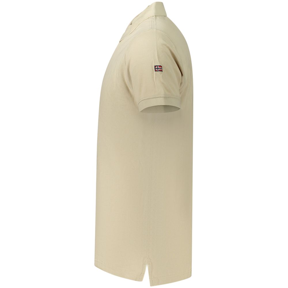 Polo Shirt by Norway 1963 for men in cotton beige presents a crisp silhouette, artfully detailed with a crisp and crisp .