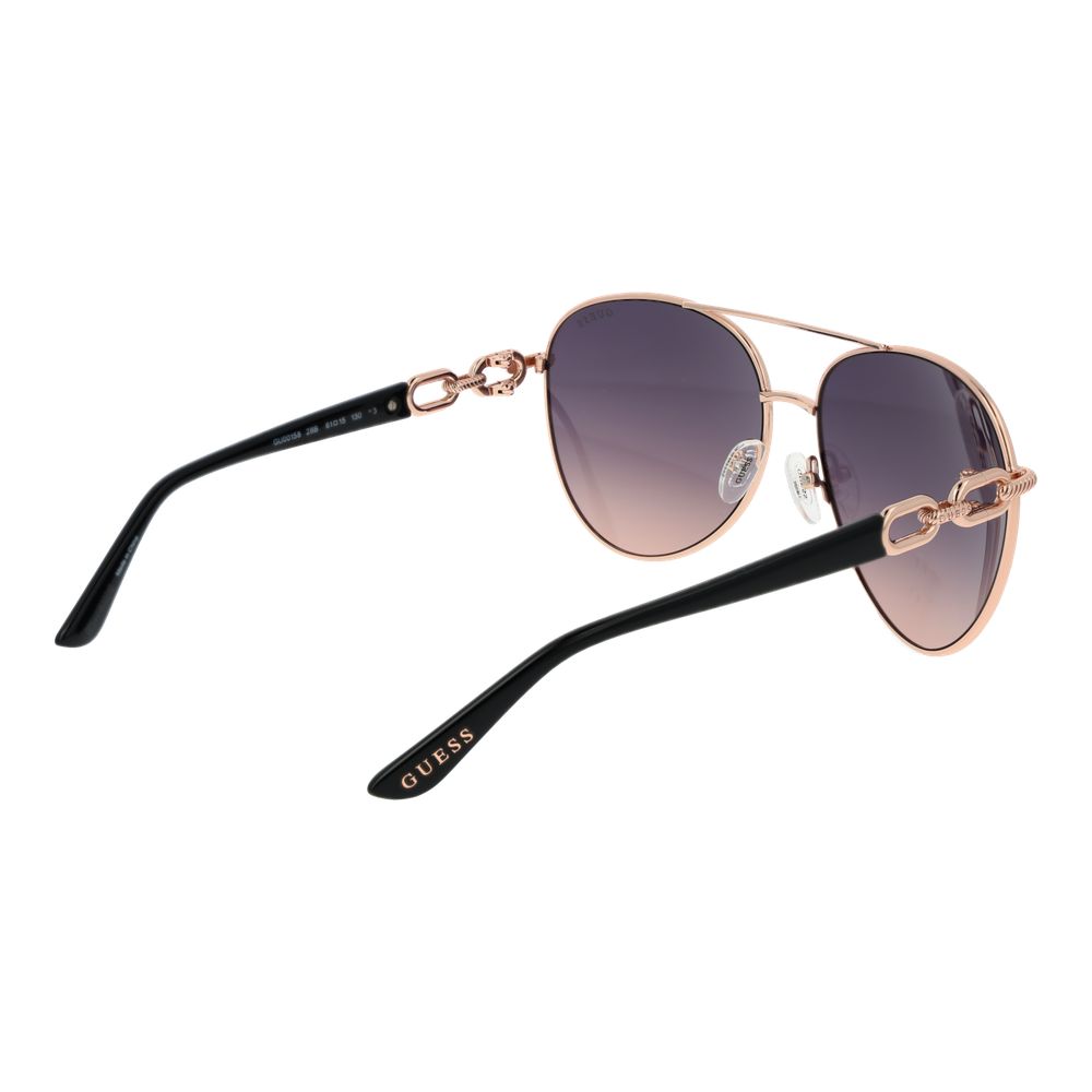 Guess Aviator Gradient Dark-Tint Metal Sunglasses - Rose Gold