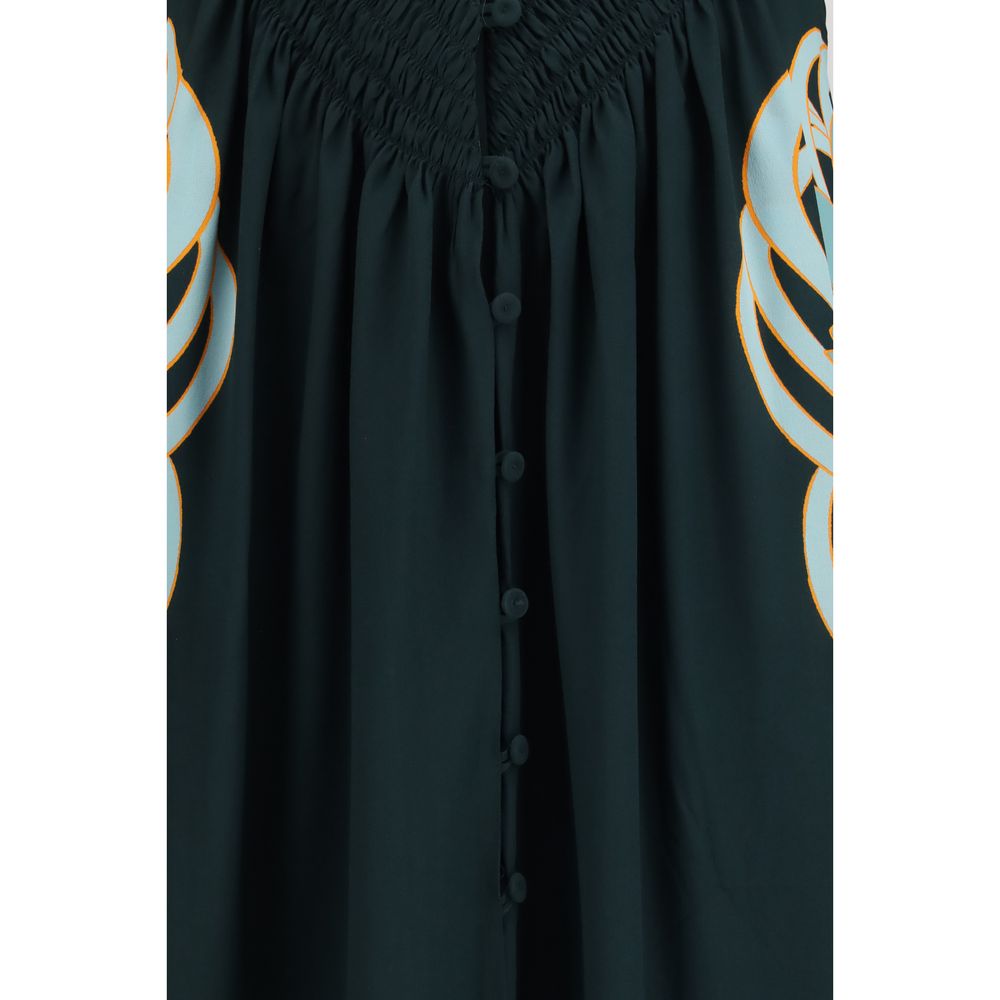 La Double J Blue Silk Casual Dress