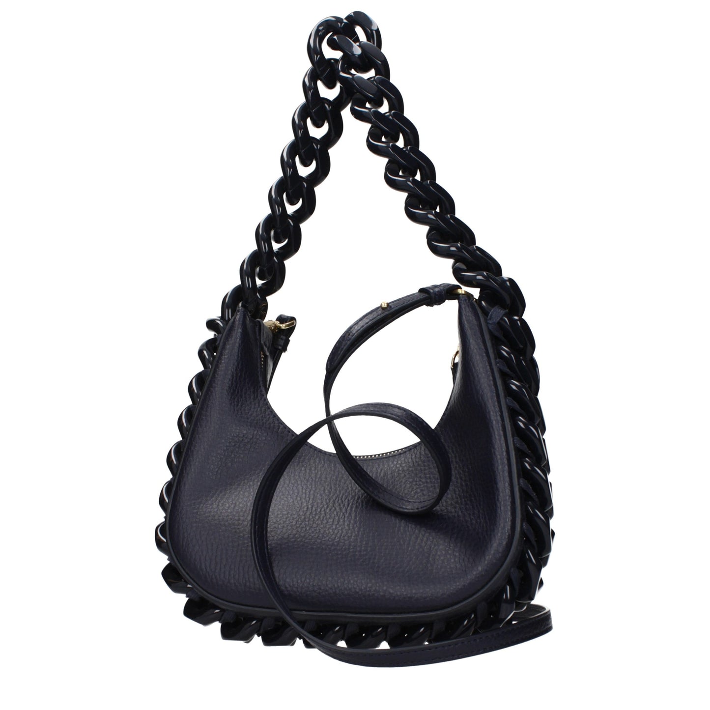 Shoulder Bag by Stella McCartney for women in leather blue features a stately silhouette, showcasing a secure , ample , and stately shoulder-strap for a stately finish.
