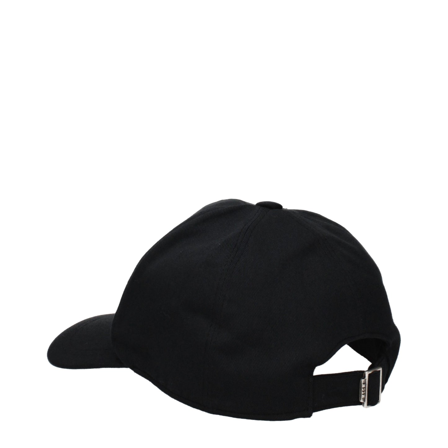 Baseball Cap by MSGM for men in cotton black features a distinguished silhouette, showcasing the distinguished design of the Cotton Baseball Cap for a sophisticated, elevated look.