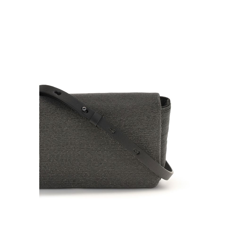 Brunello Cucinelli Leather Shoulder Flap Bag - Black Signature