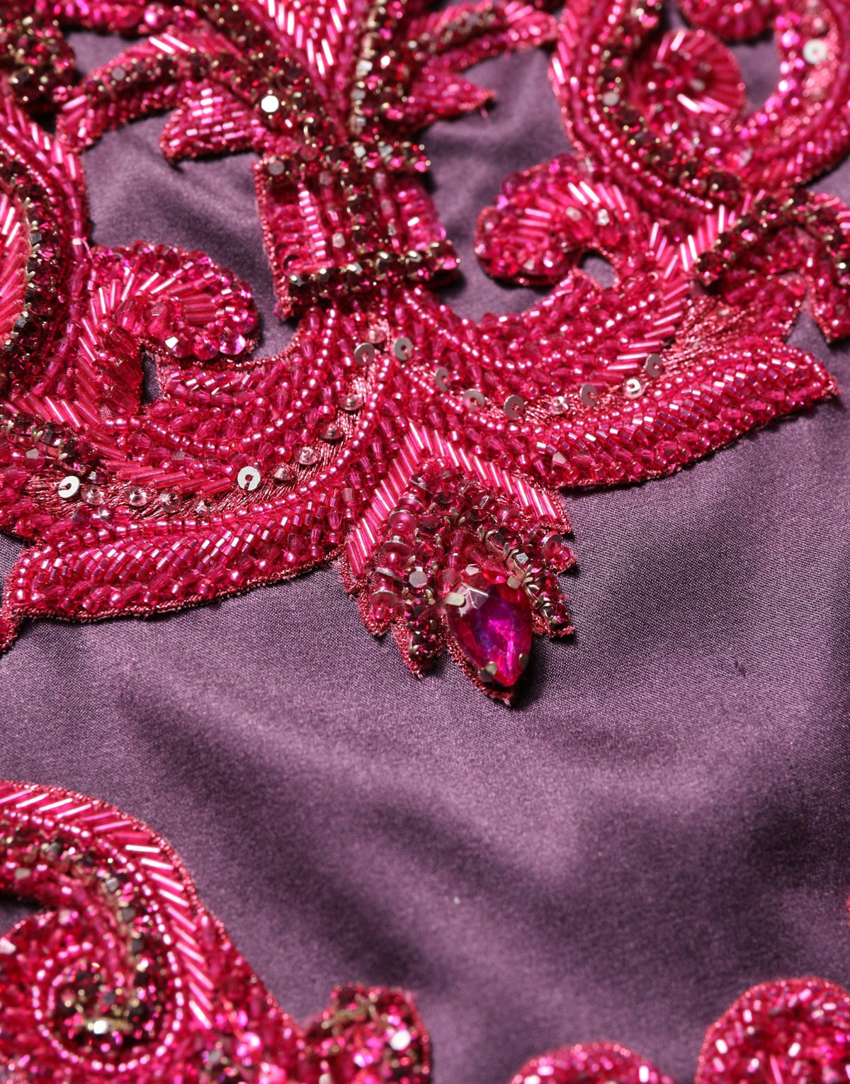 Dolce & Gabbana Women's Gown Cocktail Sleeveless; Strapless Crystal Elastane & Silk Long Dress - Purple