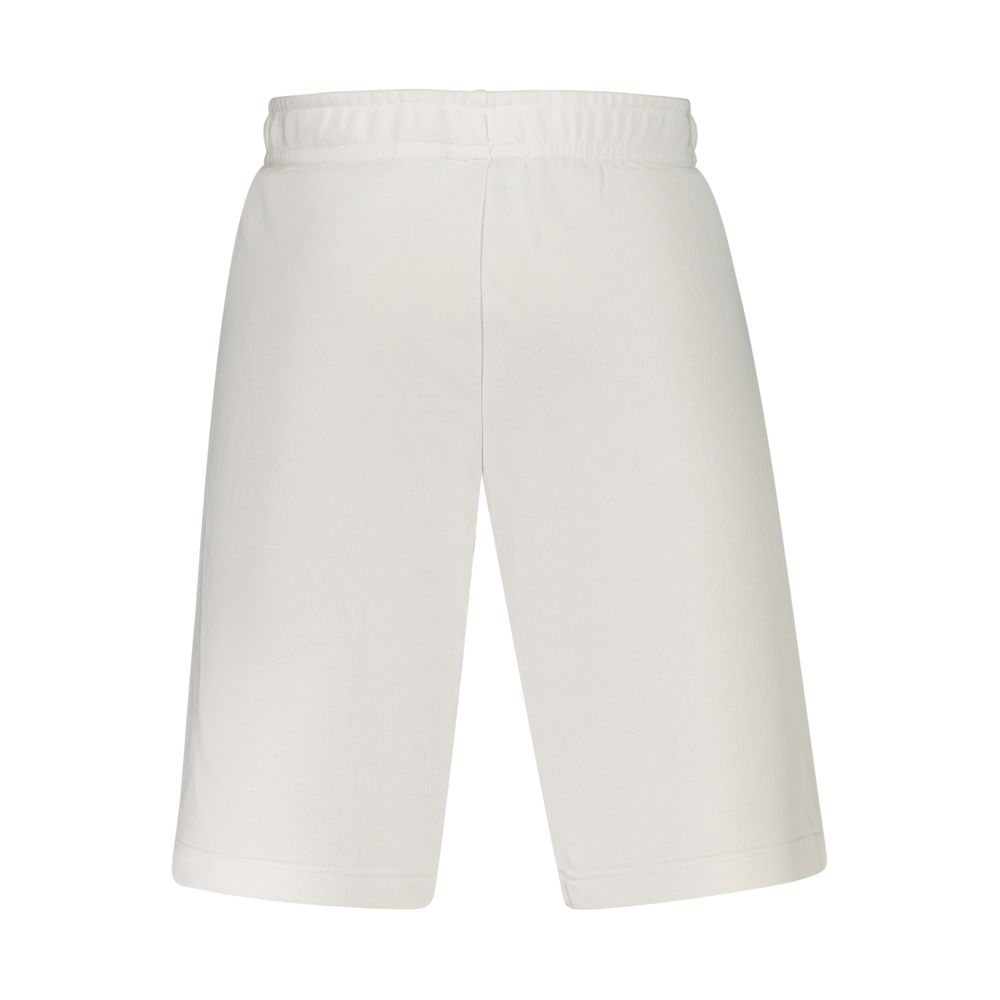 Activewear Shorts by Fila for men in organic cotton & polyester white features an athletic and short with a and high-performance adjustable-waistband.