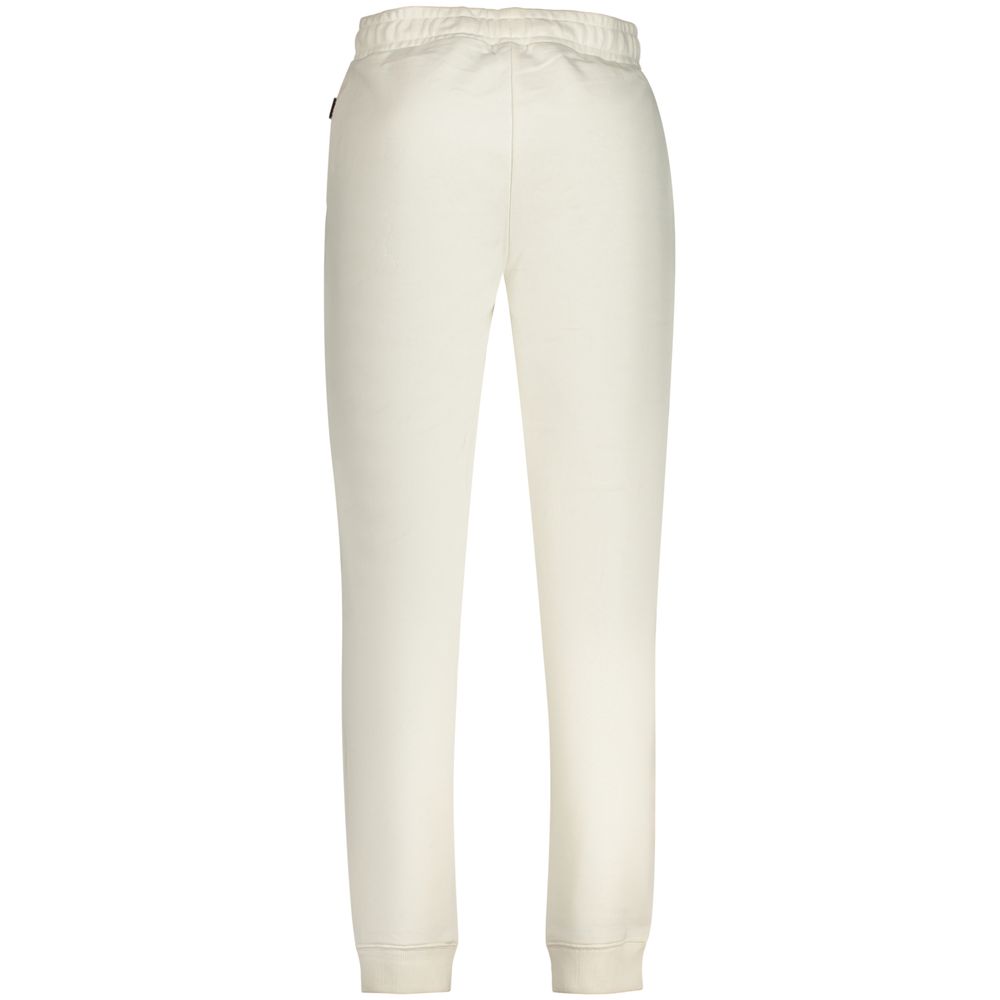 Joggers by Fila for men in organic cotton & polyester white features a polished silhouette with a polished regular-fit, reaching a polished long and finished with a polished .