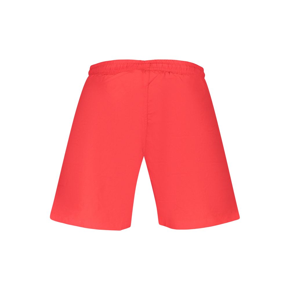 Swim Shorts by Fila for men in polyester red & print features an dramatic silhouette that defines the luxurious aesthetic and refined cut of the Men's Polyester Swim Shorts.
