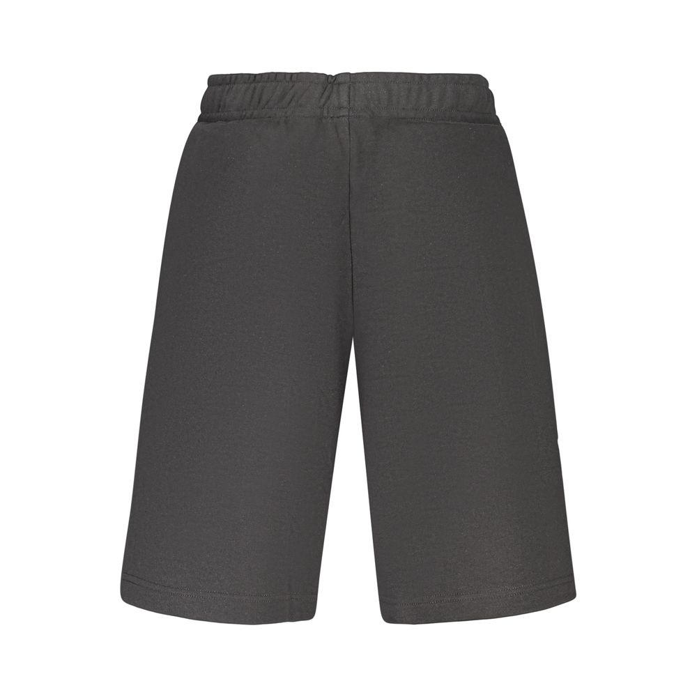 Activewear Shorts by Fila for men in organic cotton & polyester black features an sporty athletic with adjustable-waistband, presenting a short and designed for a sporty look.