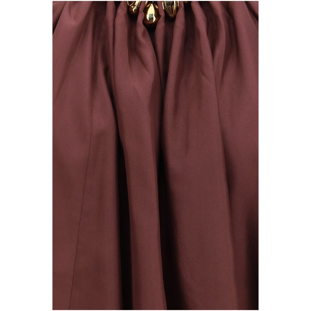 Zimmermann Bordeaux Silk Sleeveles T-Shirt