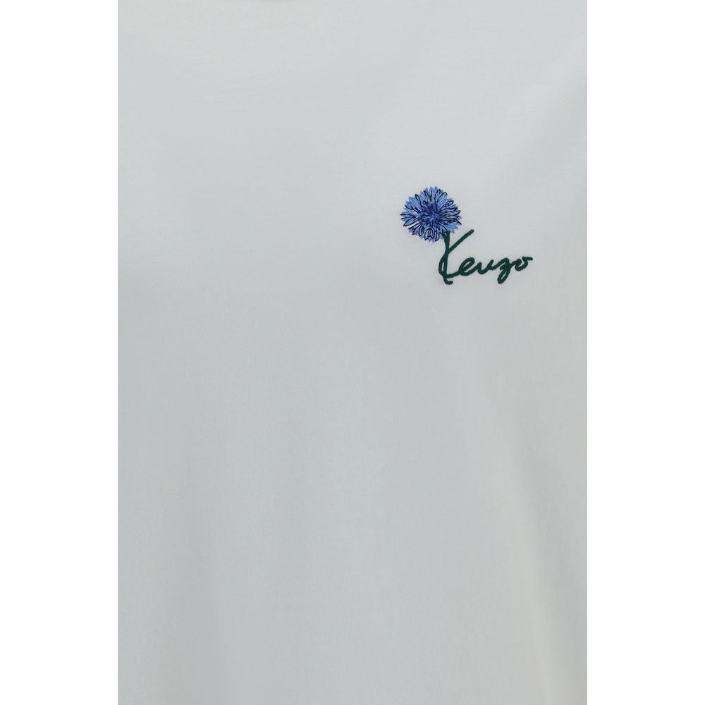 Kenzo Men's Regular Fit Slim Short-Sleeve Crew Neck Cotton T-Shirt - White Signature