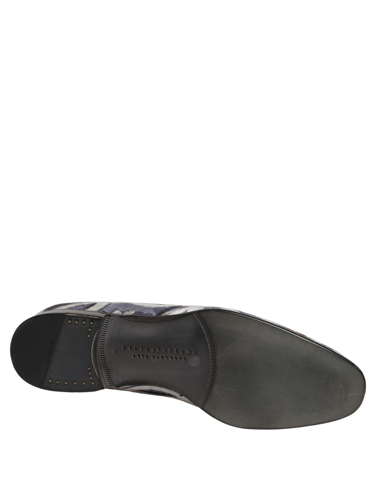 Dolce & Gabbana Men's Leather Loafer Slip-On Shoes - Multicolor Floral