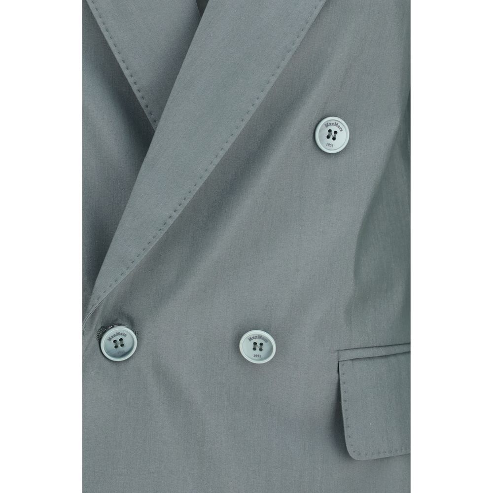 Max Mara Women's Lightweight Double Breasted Merino Wool & Silk Blazer - Bicolour Jacquard Monogram