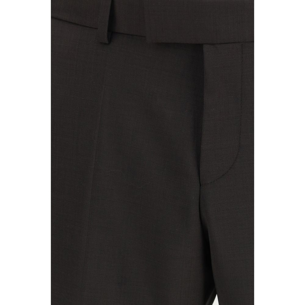 Hugo Boss Black Men's Straight Regular Fit Merino Virgin Wool Pant Suit - Black Gray