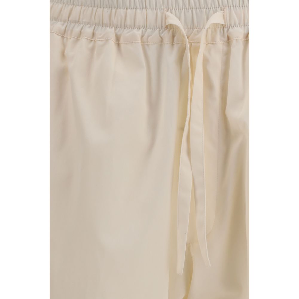 Umit Benan Men's Straight Leg Regular Fit Cotton & Silk Casual Pants - Beige