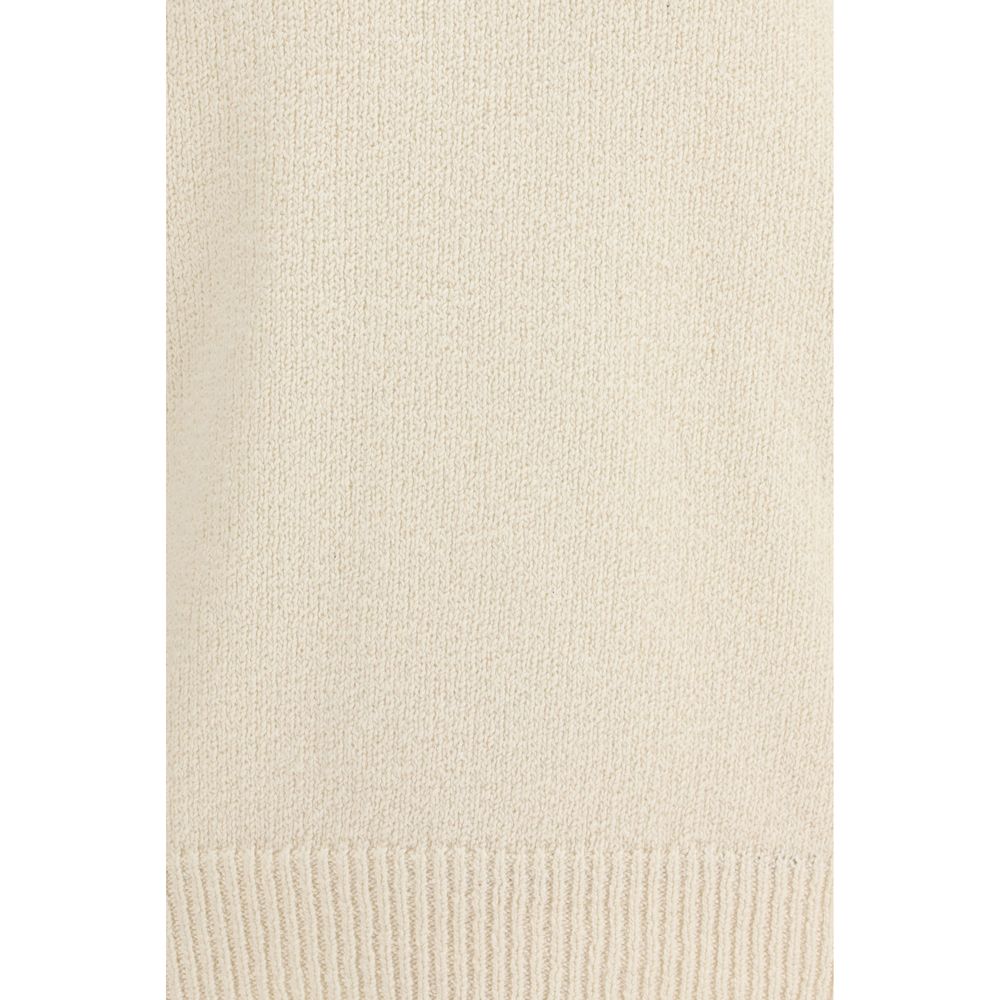 Umit Benan Men's Relaxed Fit Regular Cotton Sweatshirt - Beige Natural