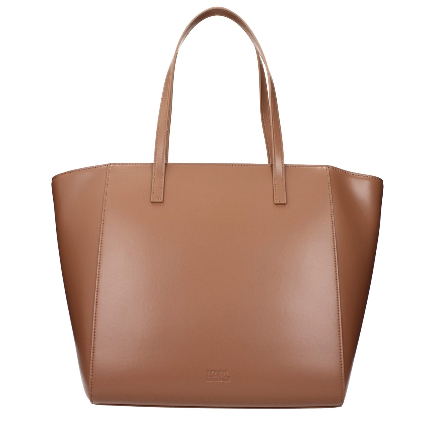 Shoulder Bag by Karl Lagerfeld for women in polyethylene & polyurethane brown features an effortlessly chic silhouette with a secure , ample , and versatile shoulder-strap for effortlessly chic everyday luxury.