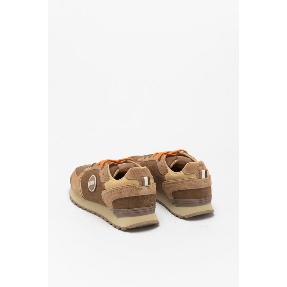 Colmar Men's Low Top Polyurethane Suede Leather Sneakers - Brown