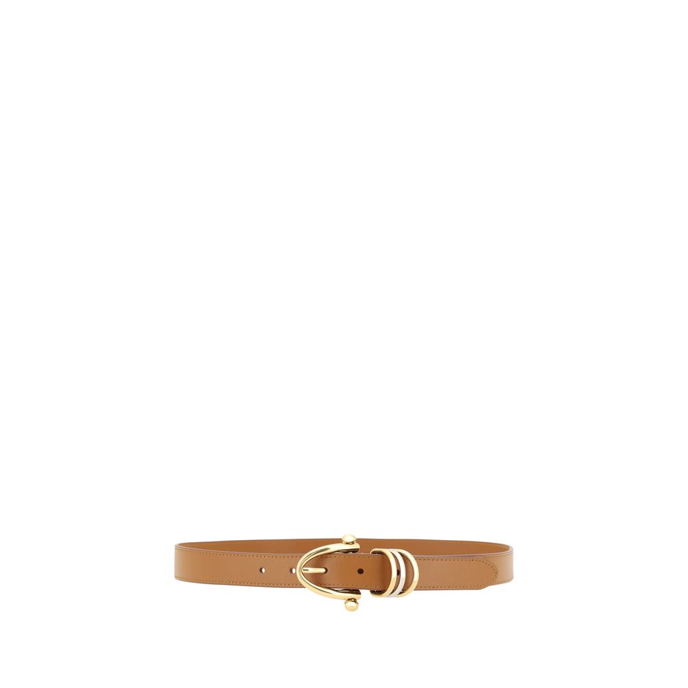 Chloé Bos Taurus Calf Leather Belt - Beige