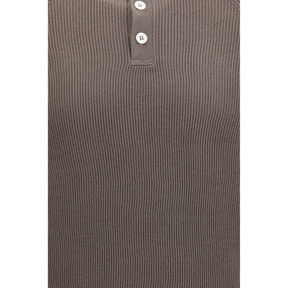 Brunello Cucinelli Brown Cotton Shirt