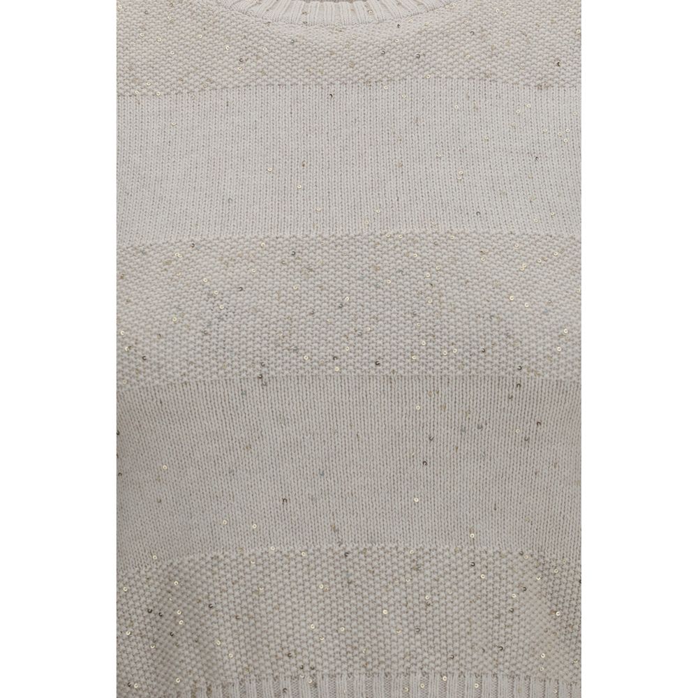 Brunello Cucinelli Beige Cotton Sweatshirt
