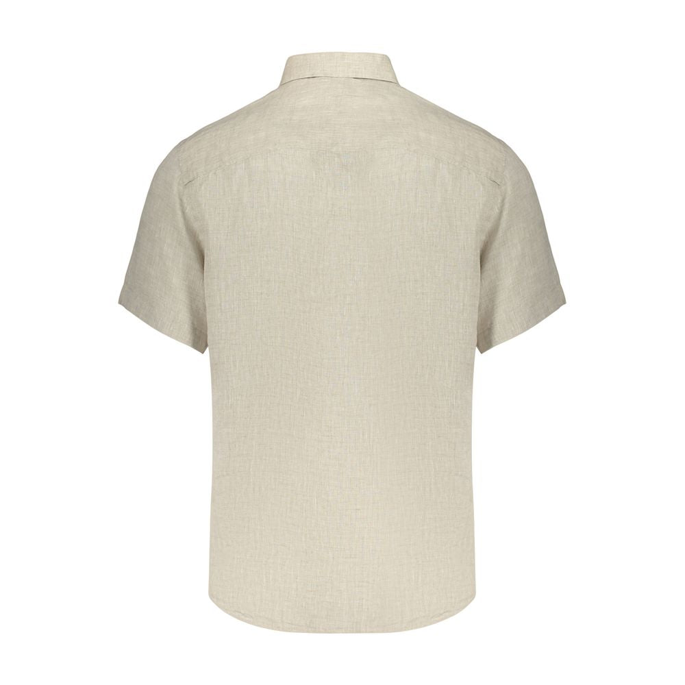 North Sails Men's Short-Sleeve Linen Shirt - Beige